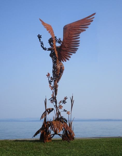 Syrinx Statuette rusty iron
